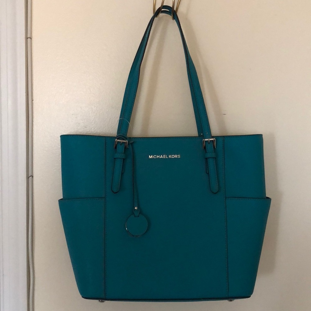 Michael Kors Teal Shoulder Tote